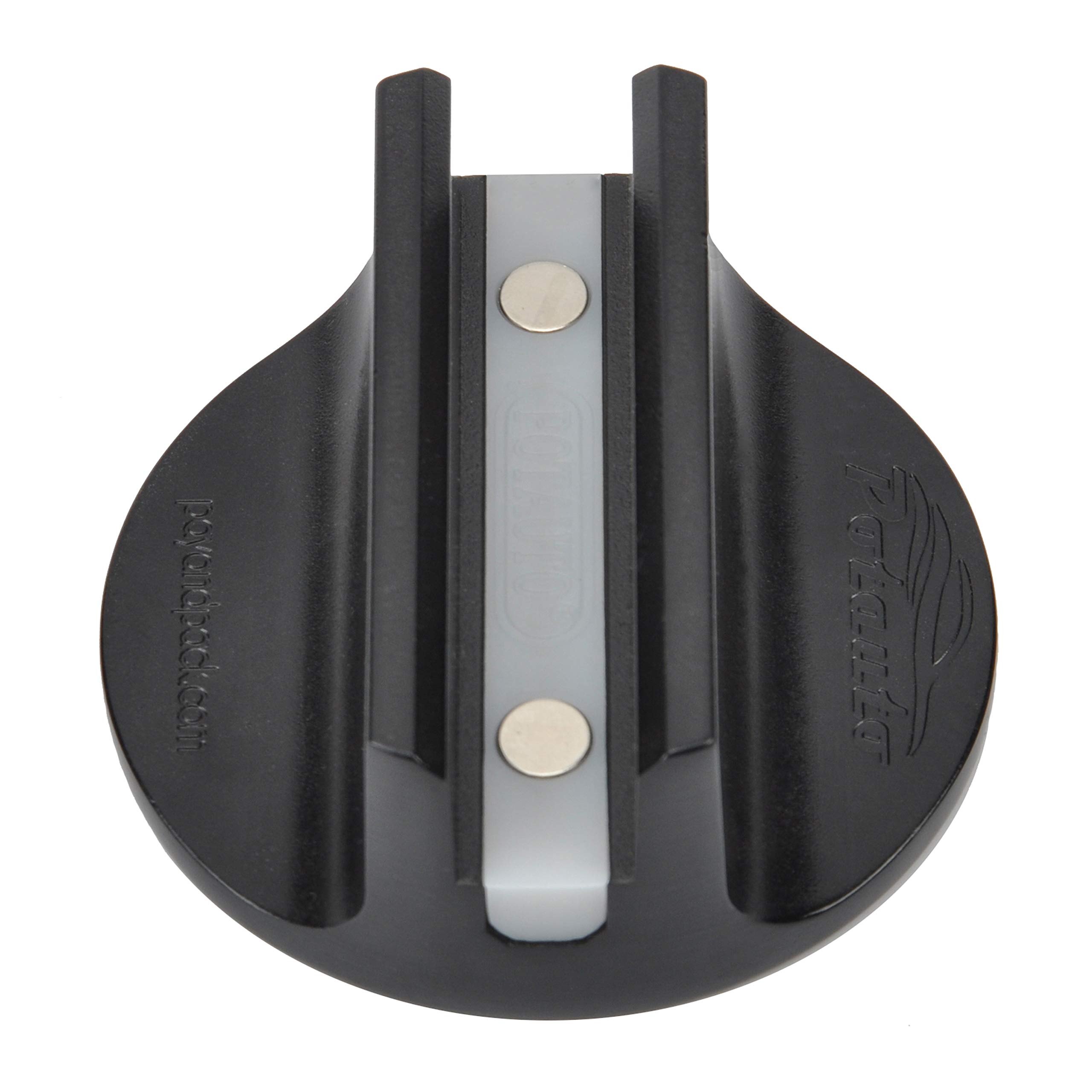 Photo 1 of Potauto Universal Aluminum Grooved Magnetic Jack Pad Jacking Puck Pinch Weld (Slot Width 0.55 Inch) Frame Rail Adapter Vehicles (Qty 1, Black)