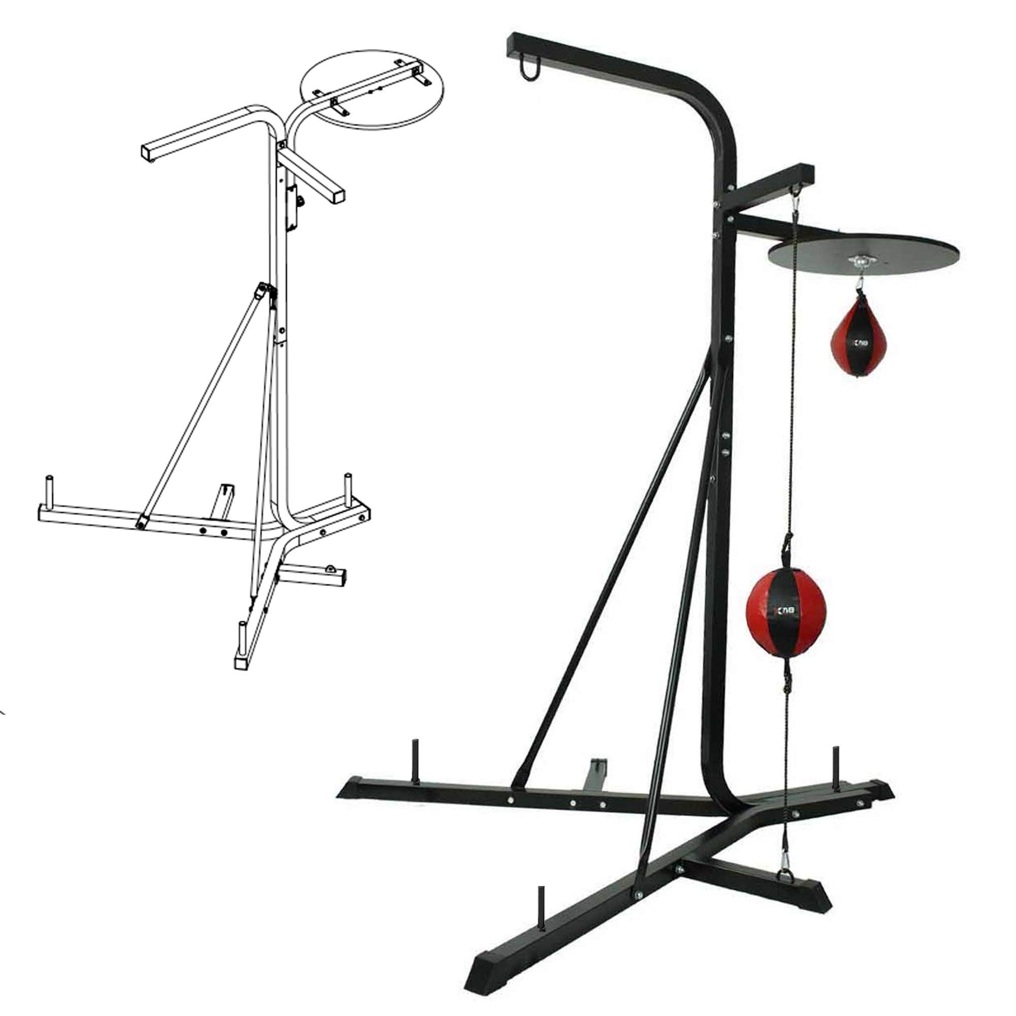 double end punching bag stand