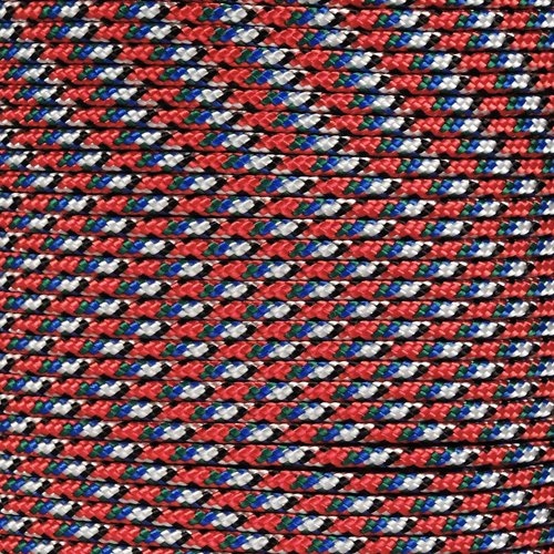 PARACORD PLANET 10, 25, 50, and 100 Foot Hanks of 425 Paracord (3mm) - Made of 100% Nylon for Tactical, Crafting, Survival, General Use, and Much More (Afghan, 100 Feet)