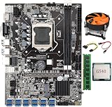 Lodokdre B75 ETH BTC Mining Motherboard 12 PCIE LGA1155 G540 CPU 4GB RAM Fan view 1