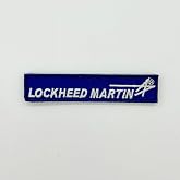 Lockheed Martin&reg; Logo, Embroidered, Glow in the Dark, 4 in, Hook and Loop Patch