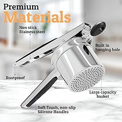 PriorityChef Large 15oz Potato Ricer With 3