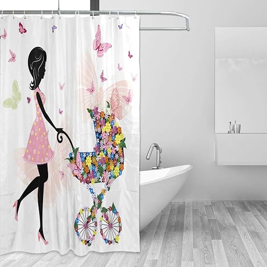 diy shower curtain stroller cover