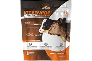 ANNUSO Lifeline Intervene Electrolytes & Immune Support for Calves, 1lb Bag - Supplement for Dairy & Beef Calves - Gut Health, Hydration, Vitamins & Minerals - 10-Feeding Supply