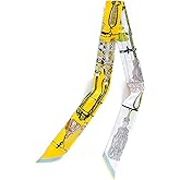 100% Mulberry Silk Scarf 1.97"X47.2" Head Hair Ribbon Handbag Scarf for Purse Headband for Women