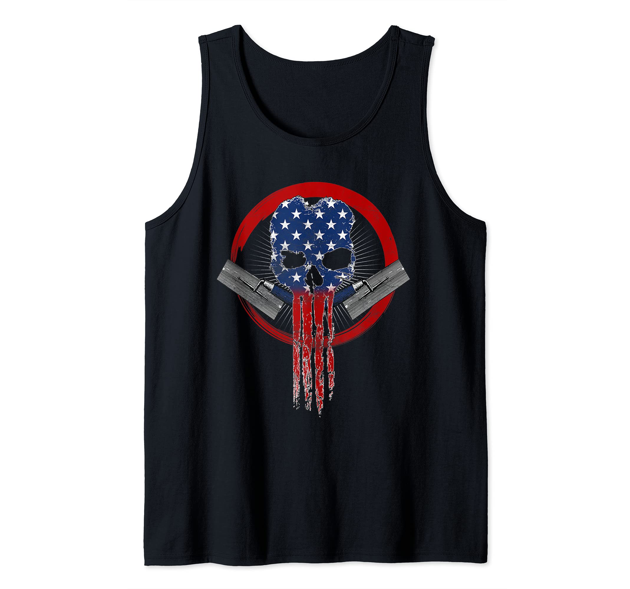 Concrete Finisher Patriotic American Flag Cement Mason Tank Top