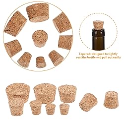 30Pcs Cork Stoppers, 6 Sizes Corks for