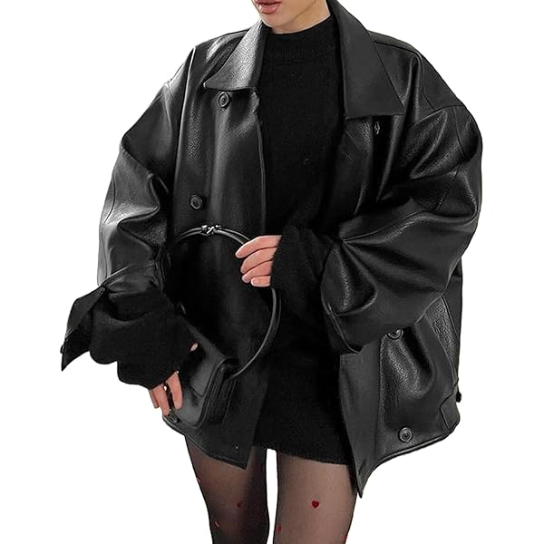 Amazon.com: Leather Bomber Jacket Women Faux Shearling Jacket