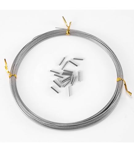 American Fishing Wire Surflon Crimp-Set – Komplettset Für Angelvorfächer Mit 13,6 Kg Draht, Crimphülsen & Zange | Schwarz, 9,2 M