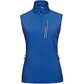 33,000ft Women's Lightweight Running Vest Outerwear with Pockets, Windproof Sleeveless Jacket for Golf Hiking Travel
