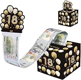 Aisszhao Happy Birthday Money Box Black Gold Pull Surprise Gift