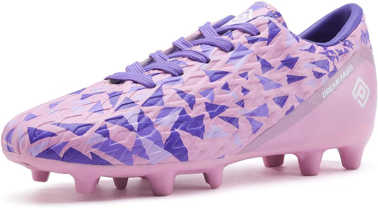 kids pink football boots