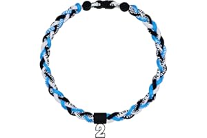 SUPBOMM Baseball Rope Necklaces, League Team Colors Braided Necklace with Number Pendant, Baseball Team Gifts