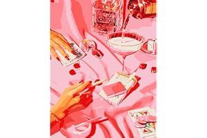 KICHANG Pink Diamond Art Kits for Adults,Diamond Painting Kits for Adults Beginners,5D Diamond Painting Kits Diamond Art Diamond Dots Round Full Drill Diamond for Wall Decor&Gift-12x16in