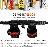VEVOR Tool Belt Suspenders 29 Pockets 1680D Polyester Heavy Duty Adjustable view 5