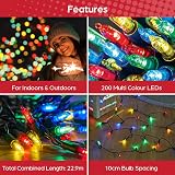 The Christmas Workshop 75280 200 Multicoloured LED Fairy Lights 22.9m view 3