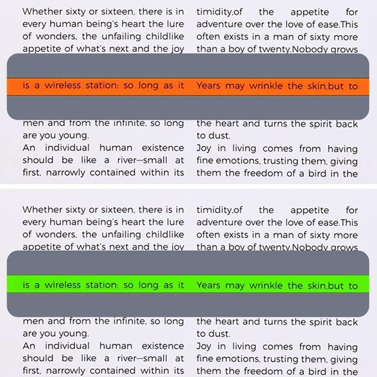 Allazone 20 Pack Reading Guide Strips Colored Overlay Highlight Bookmarks Reading Tracking Rulers for Teachers Childrenand Dyslexics - Image 5