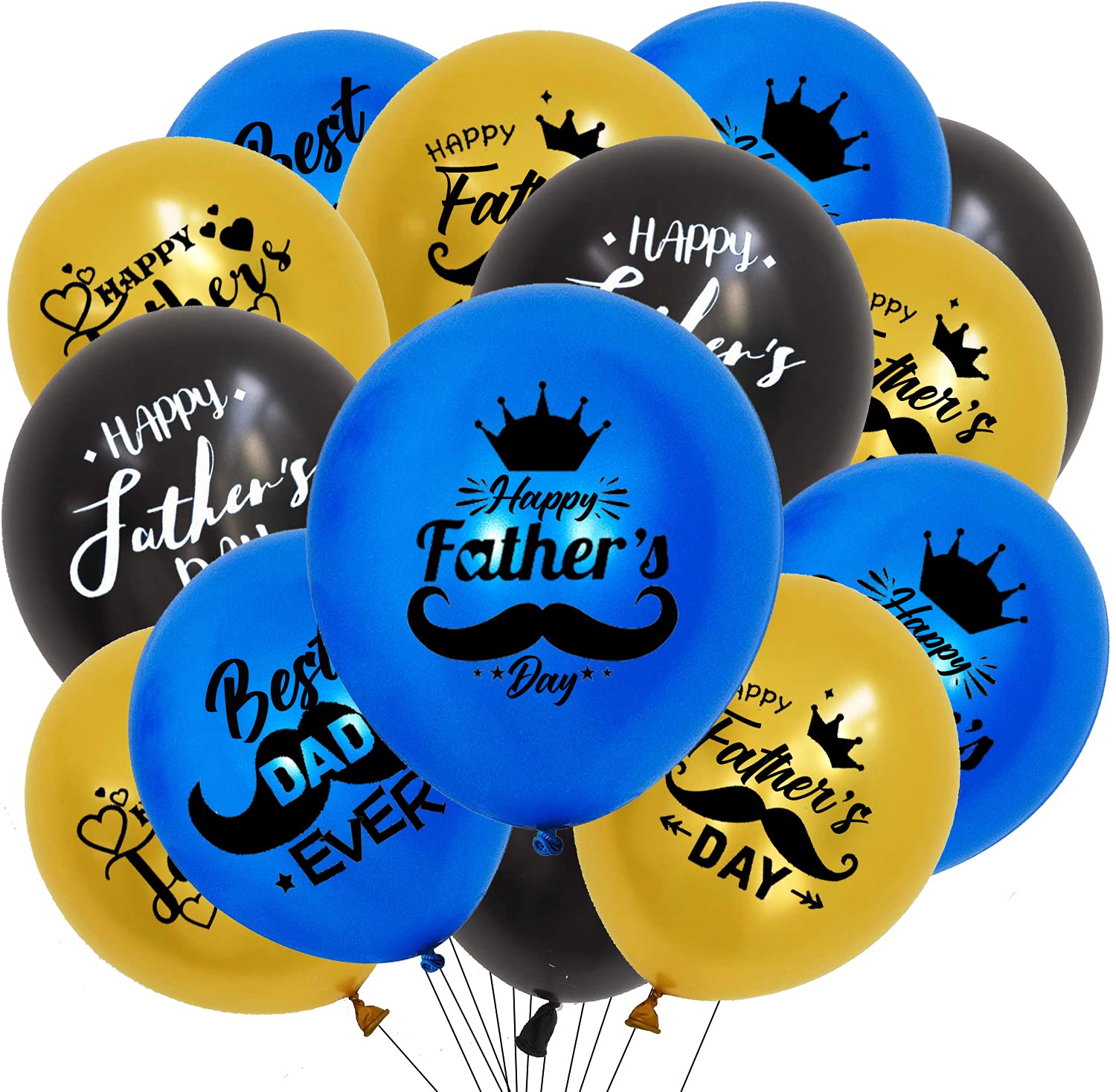 45PCS Happy Father's Day Balloons Decorations - Happy Fathers Day Foil Balloons and Best Dad Ever Latex Balloons Perfect for Father's Day Decorations Supplies