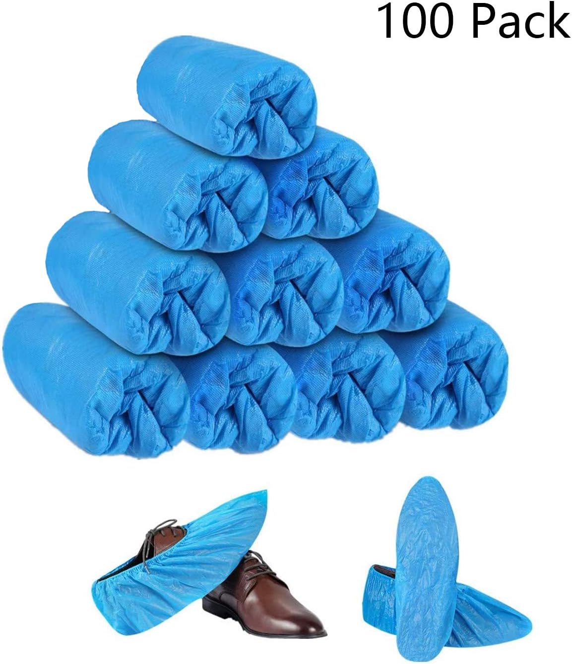 Disposable Shoe & Boot Covers Waterproof Shoe Cover Slip Resistant Non Slip, Durable Boot&Shoes Cover CPE Shoe Covers Protect Your Home (100 pcs)