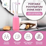 PLUSQMED Peri Bottle 350ml Portable Bidet Pink with Internal Nozzle view 4