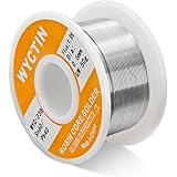 WYCTIN 60-40 Tin Lead Rosin Core Solder Wire for Electrical Solderding and DIY 0.0236 inches(0.6mm) 0.11lbs(50g)