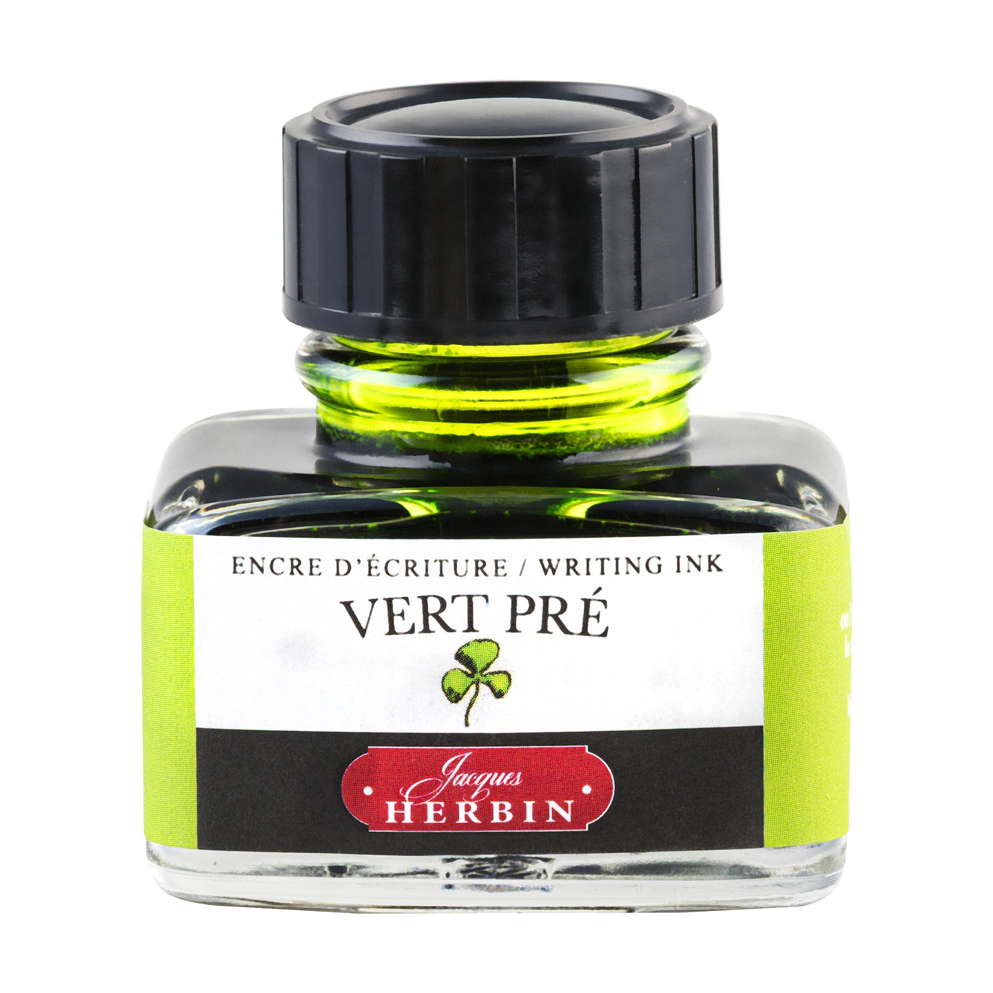 Jacques Herbin 13031T - One 30 ml Bottle of Ink for Fountain pens and Rollerball pens, vert pre/Meadow Green - Made in France - Calligraphy - Writing