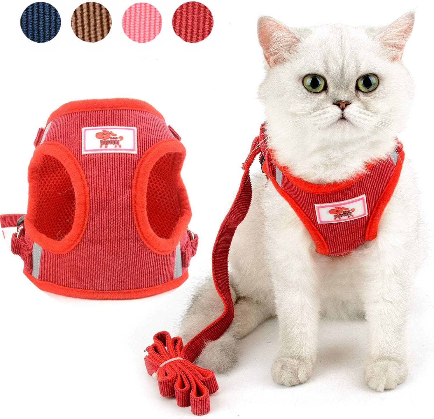 Zunea Cat Harness and Lead Set Escape Proof No Pull Adjustable