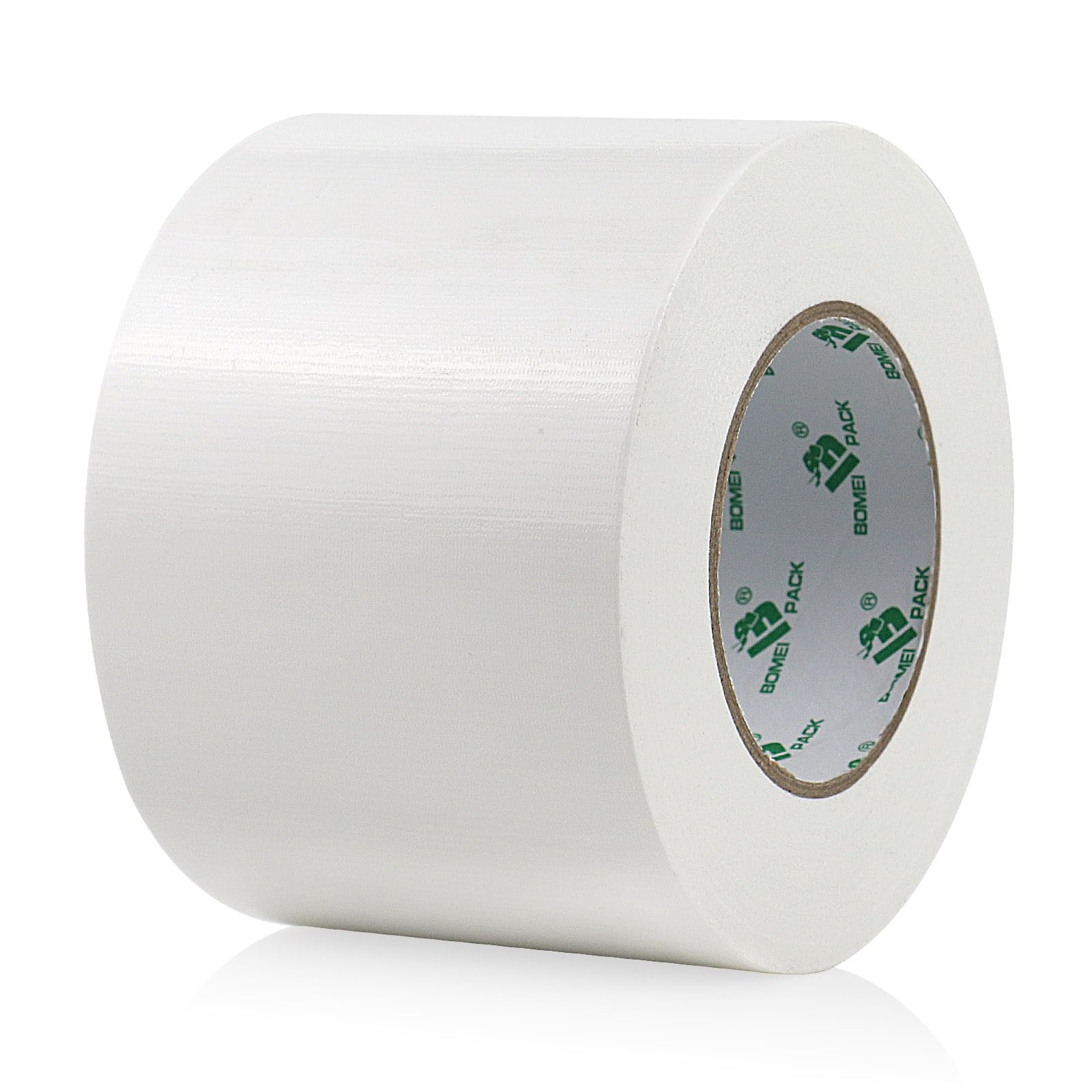 BOMEI PACK White Duct Tape Reinforced 100mm x 50m Waterproof Heavy Duty Wide white Cloth Duct Gaffer Tape for Ducts Fixing Repairing,craft DIY