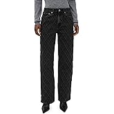 rag & bone Women's Logan Mid-Rise Wide Leg Jeans