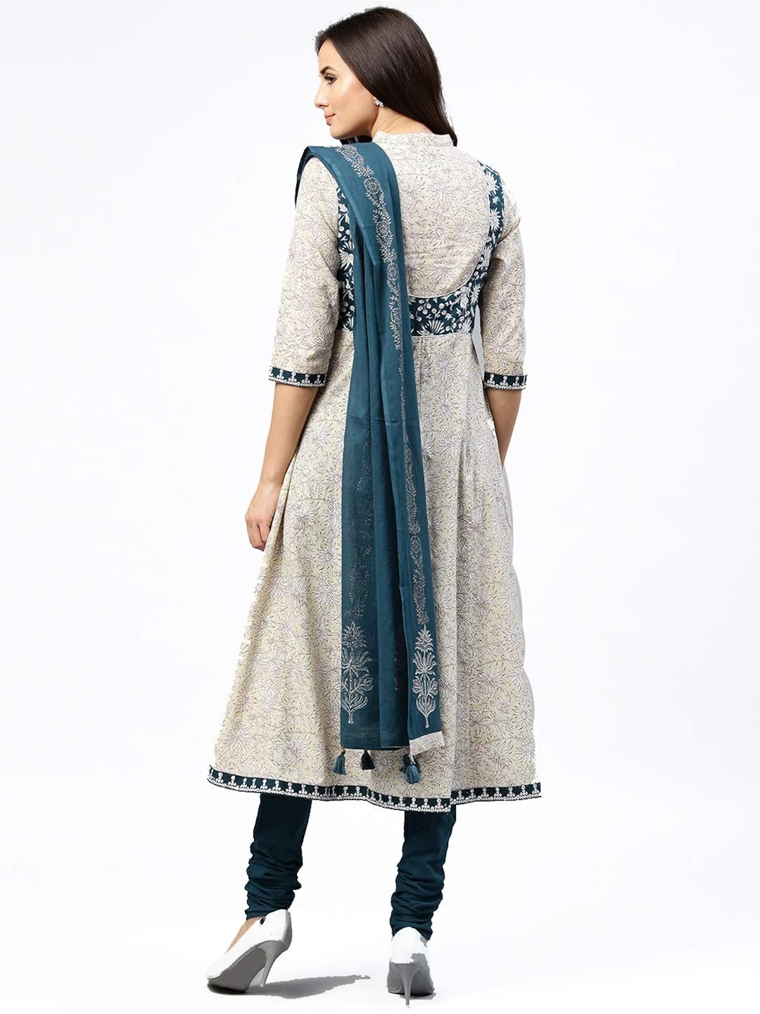 rain & rainbow women's a line salwar suit set (pack of 3)