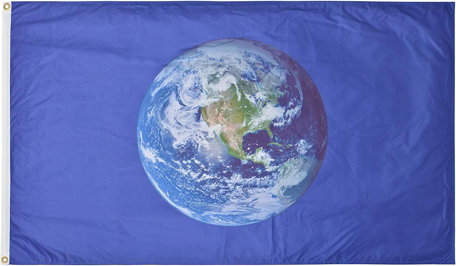 Green Grove Products Earth Flag (Western Hemisphere) 3' x 5' Ft Premium Polyester Double-Sided Outdoor Flag