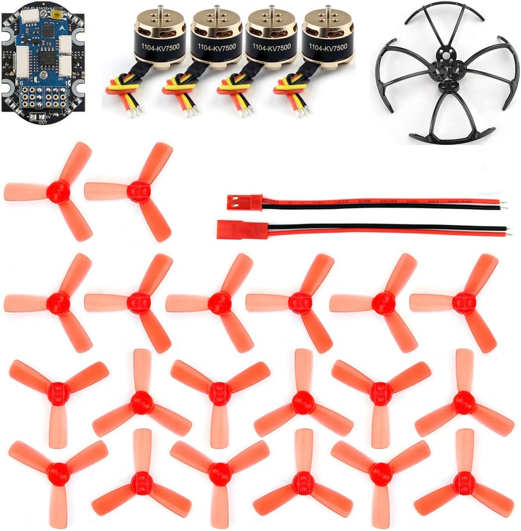 GEHOO DIY Quadcopter Accessory SE1104 KV7500 with 4 in 1 ESC F3 Flight Controller Support DSHOT Props Bumper for Mini Racer Drone Quadcopter