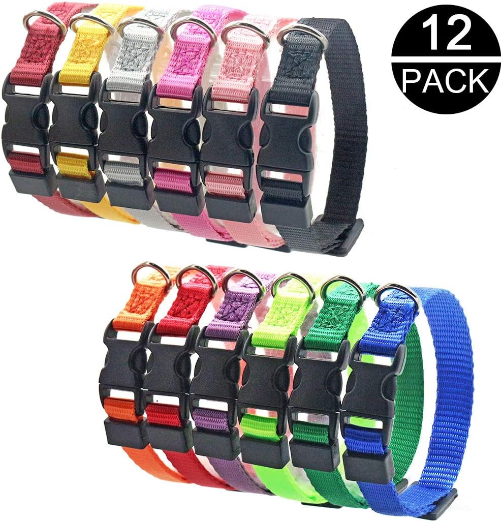 MULHUE 12 PCS Puppy ID Collars Identification Whelping