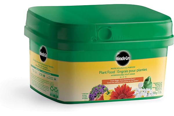 Miracle-Gro Water Soluble All Purpose Plant Food, 500g | Instant Feeder for Flowers, Veggies, Trees & Shrubs | Easy Mix & App