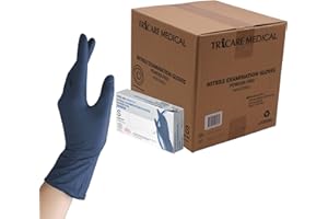 TRICARE MEDICAL Low Derma Nitrile Exam Gloves, Chemo drug tested, Latex free, Powder free, Berry Blue, 3.5 mil, S, M, L, XL