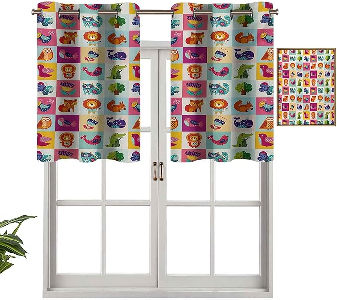 Hiiiman Juego de cortinas opacas con aislamiento térmico para