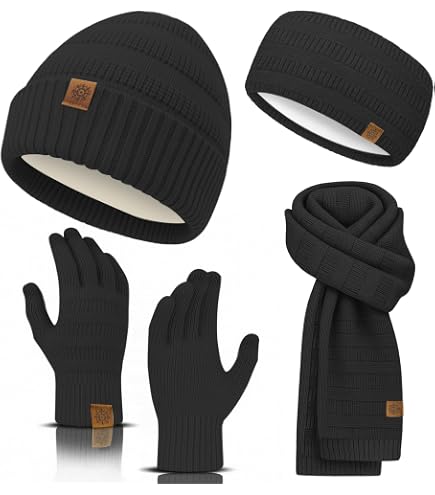 Amazon.com: Zhehao Winter Trapper Hat Gloves Scarf Set for  display picture 1