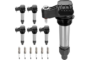 HYR Set of 6 Ignition Coil Pack and Iridium Spark Plugs Fit for 3.6L 2010-2016 Chevy Equinox Traverse Impala Camaro GMC Acadia Terrain Buick Enclave Cadillac SRX ATS CTS Saturn Aura Outlook V6 UF569