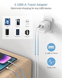 TESSAN Switzerland Plug Adapter, Swiss Travel Power