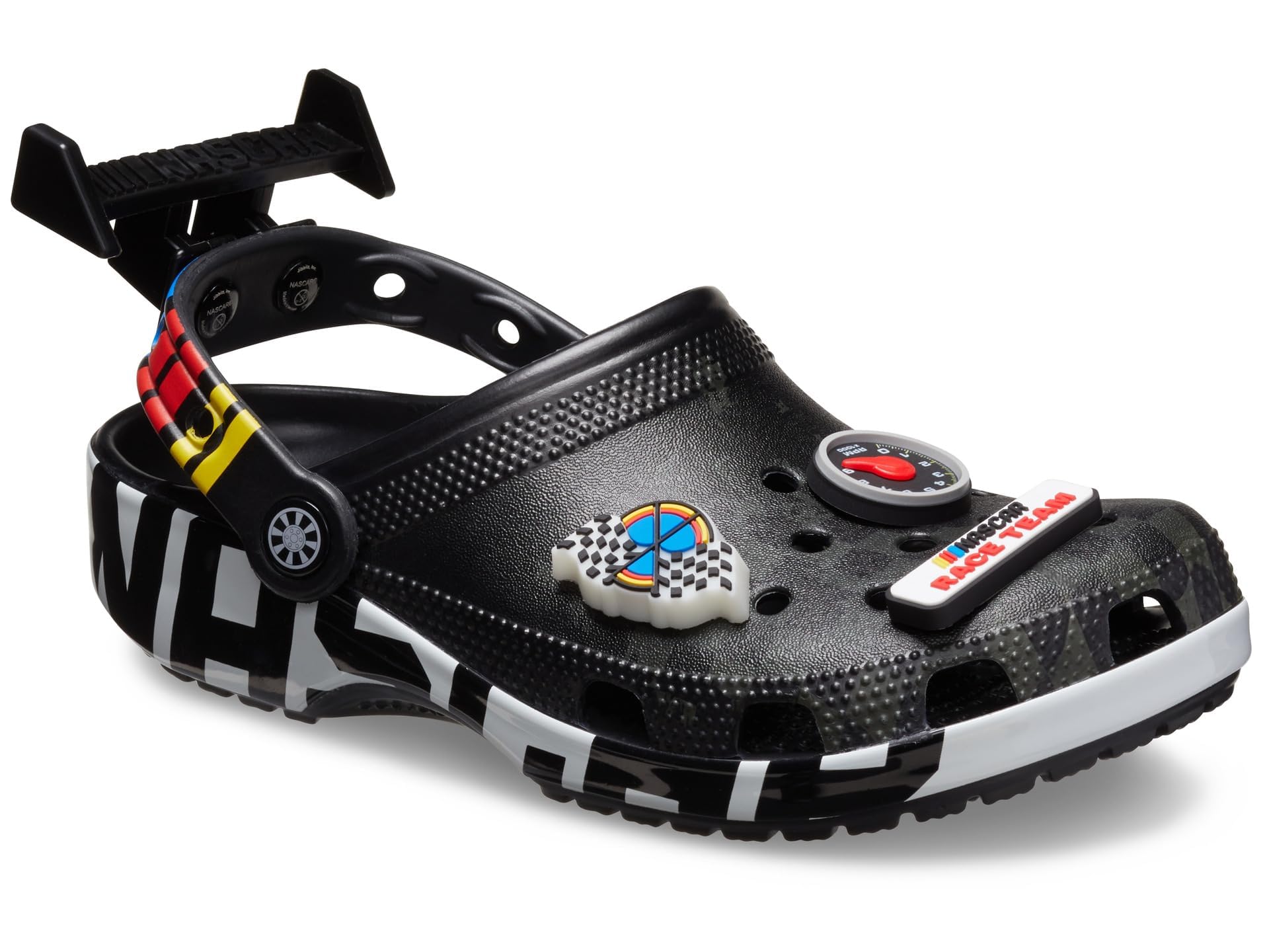 Crocs Unisex Nascar Classic Clog, Black, Numeric_6 US Men