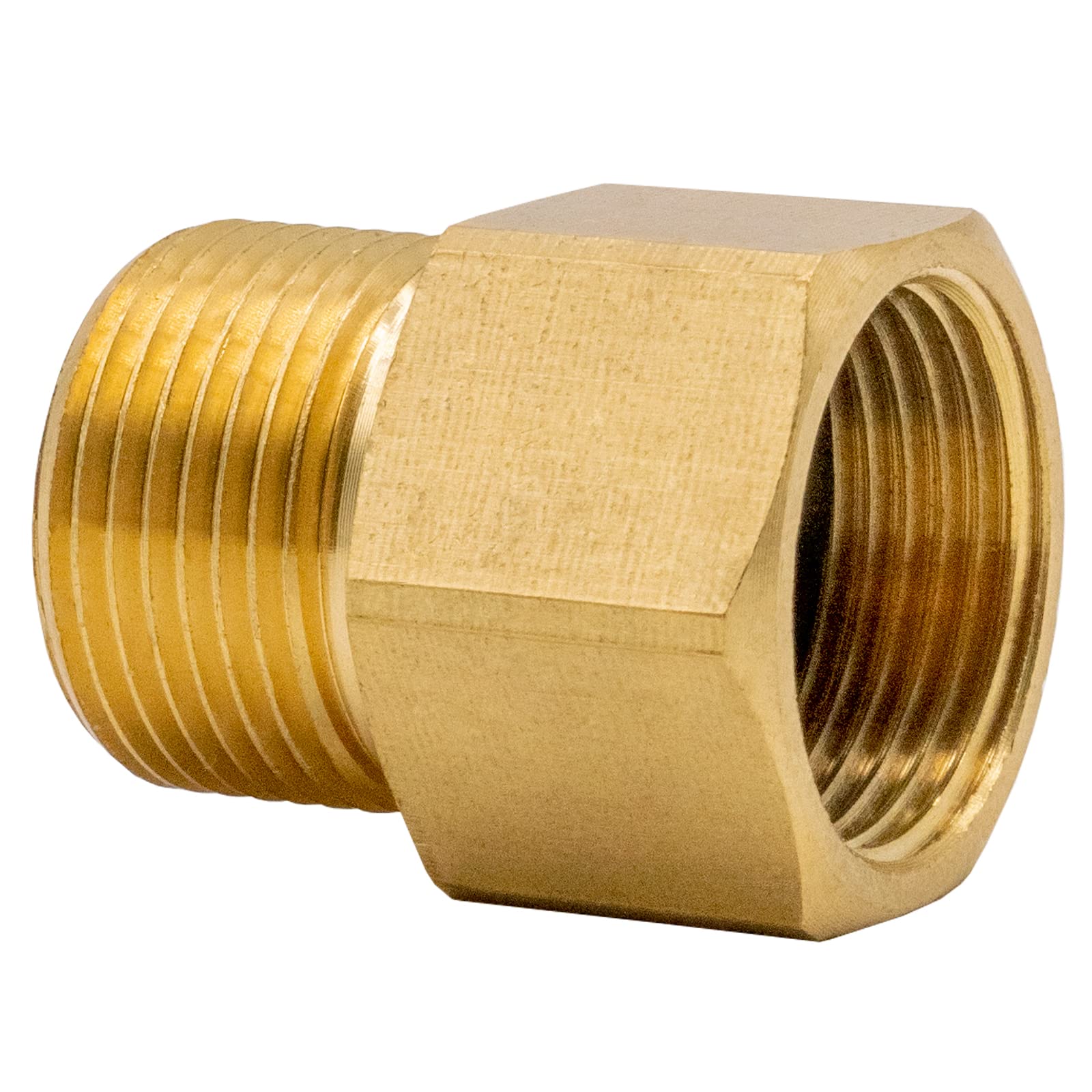Fai Top Brass High Pressure Washer Coupler,M22-15 mm Male Thread to M22-14 mm Female Fitting, 4500 PSI