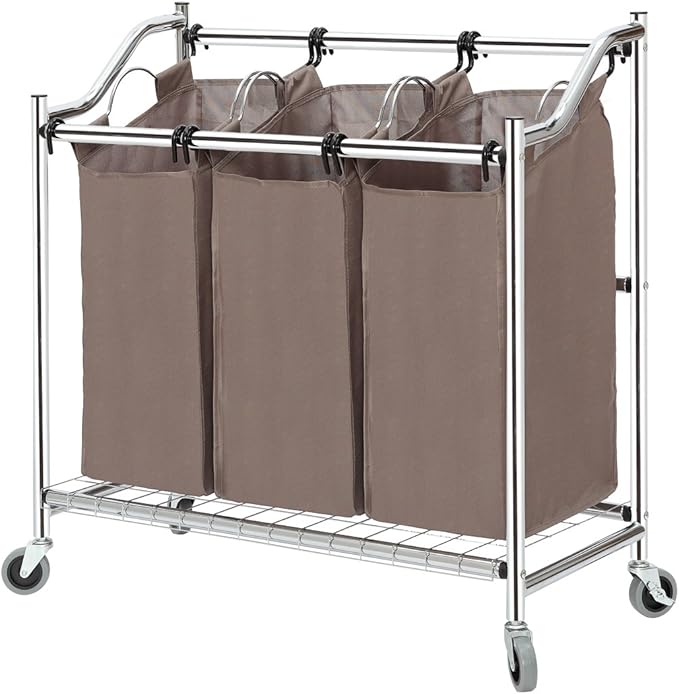 StorageManiac Clasificador de ropa plegable con 3 compartimentos para