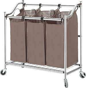 StorageManiac Clasificador de ropa plegable con 3 compartimentos para