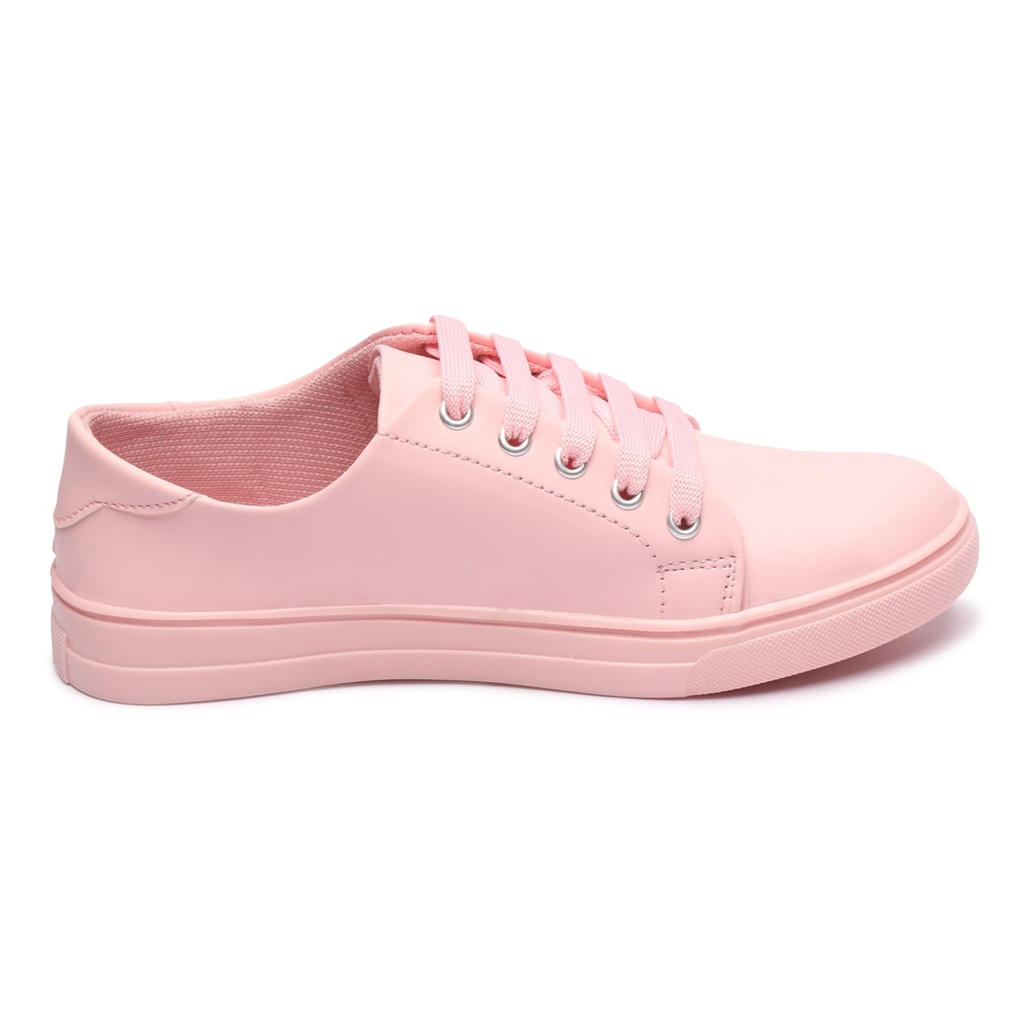 lockey women's pink small star printed casual sneakers