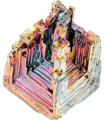 Cristal De Bismuto De 30-40 Gramos – Forma Y Color Únicos, Pieza Natural De 3.5-4.5 Cm, Decoración, Regalo O Colección De Minerales
