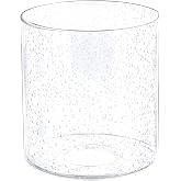 HGHYjrxfkl 1 Pack Seeded Clear Glass Lamp Shade Replacement Glass Shade for Pendant light, Floor lamp, Desk lamp,Wall Sconces and Bathroom Vanity lights.1-5/8-Inch Fitter Opening