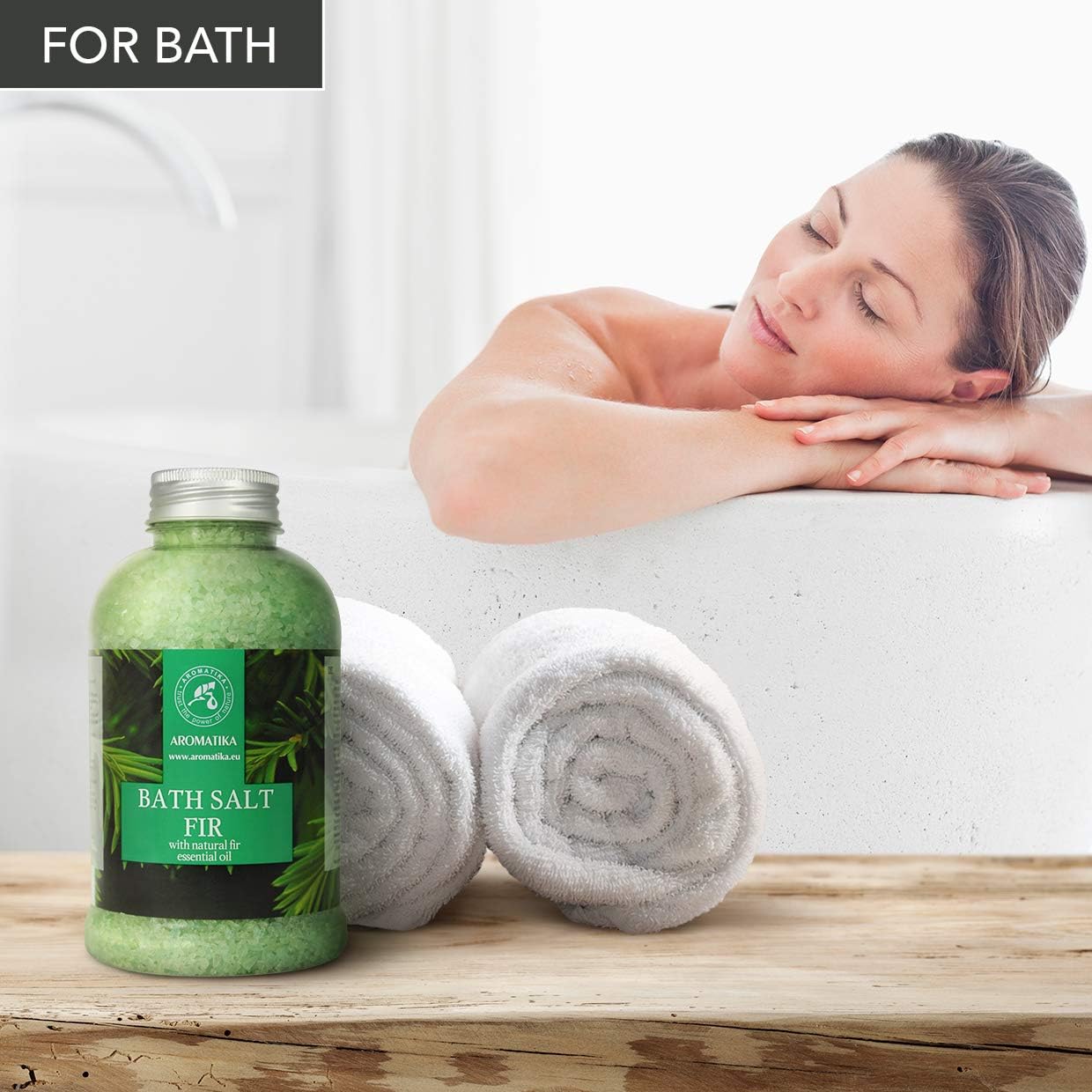 AROMATIKA Pine Bath Salts with Natural Fir Essential Oil - Image 4