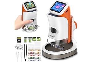 USCAMEL Handheld Microscope for Kids 8-12 with Stand, 100-1000x Portable Digital Microscope with Screen 4k 2.0" LCD Screen US