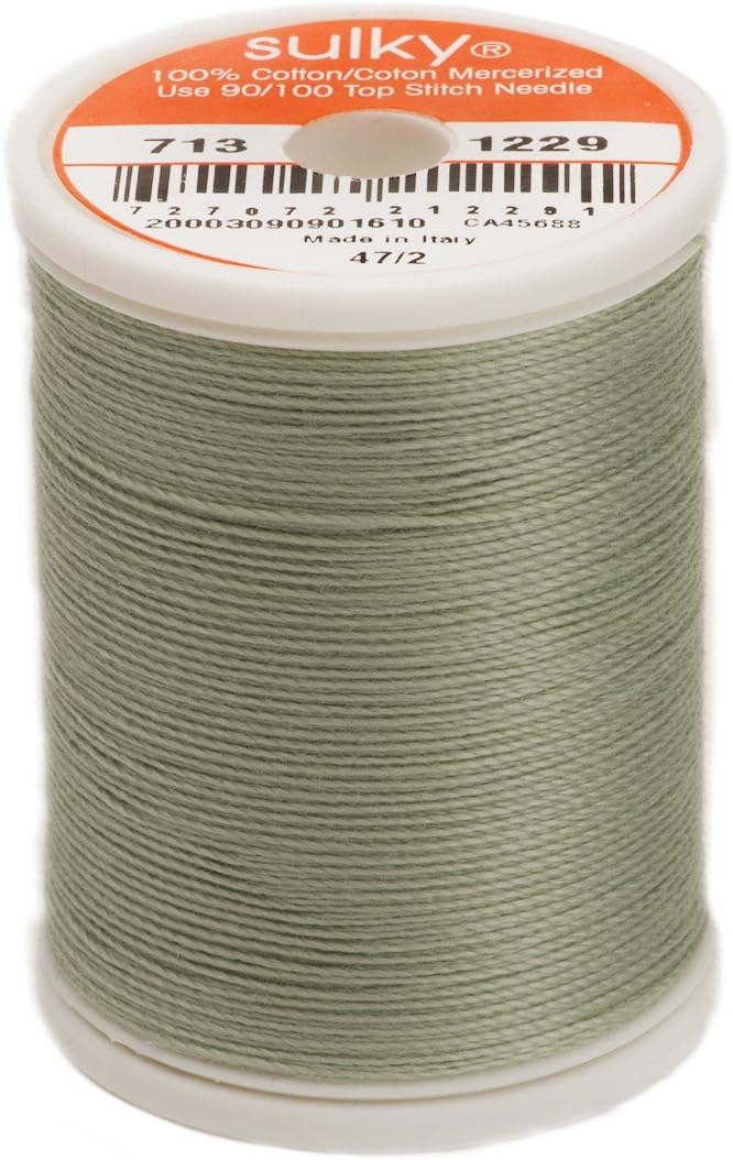 SulkyOf America 660d 12wt 2-Ply Cotton Thread, 330 yd, Light Putty