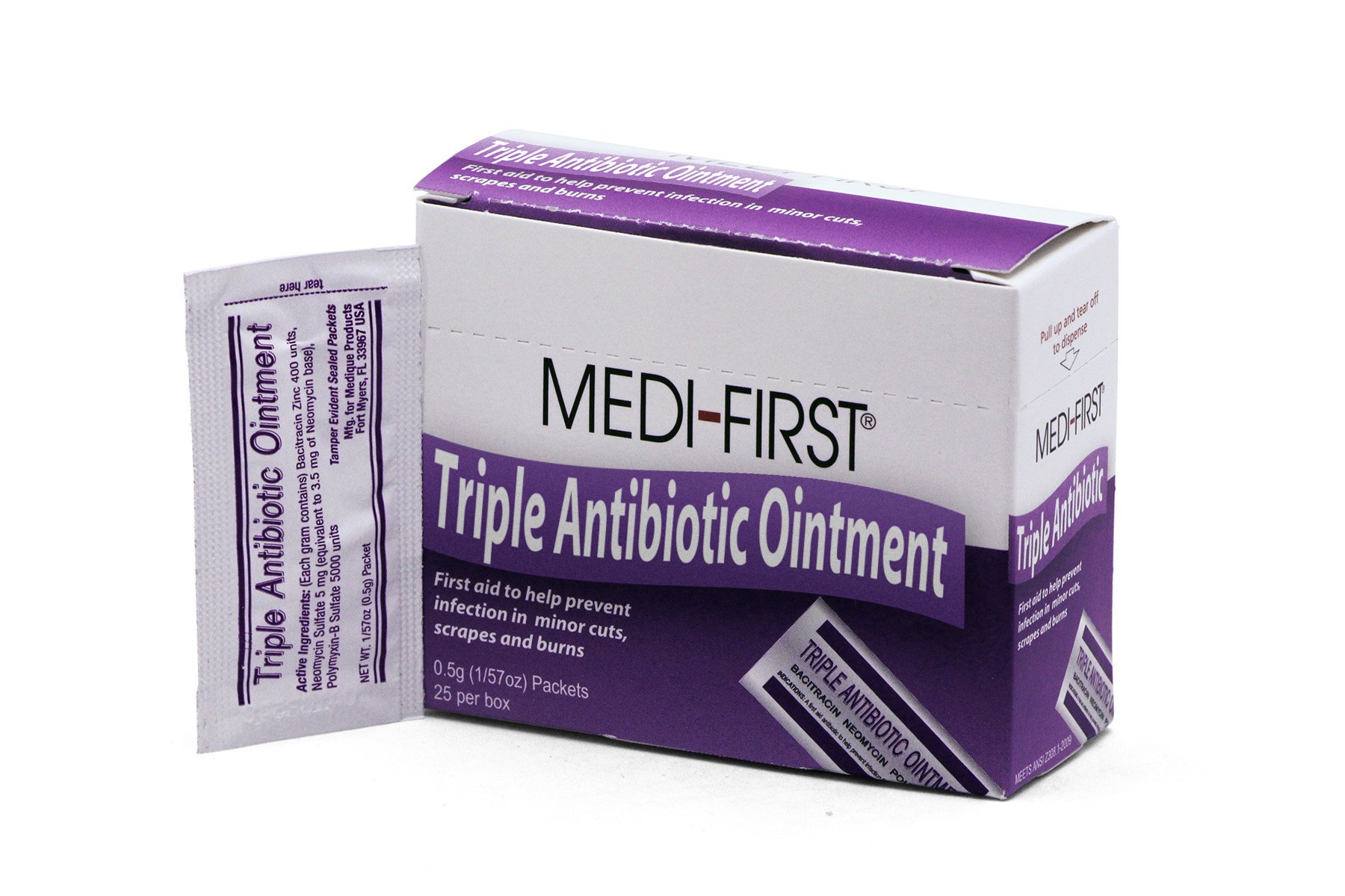 Medique Products 22373 Triple Antibiotic Ointment.5 Gram, 25 Per Box Buy Online in United Arab